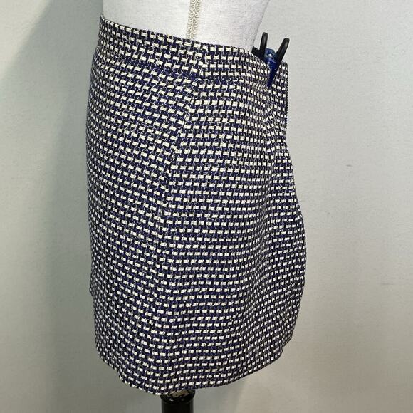 J. Crew Skirt size 10 Purple Gold Tweed Silk A Line Above Knee Career Preppy - Picture 4 of 6